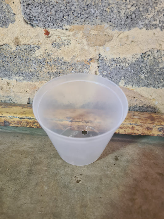 Clear plastic pot 9cm
