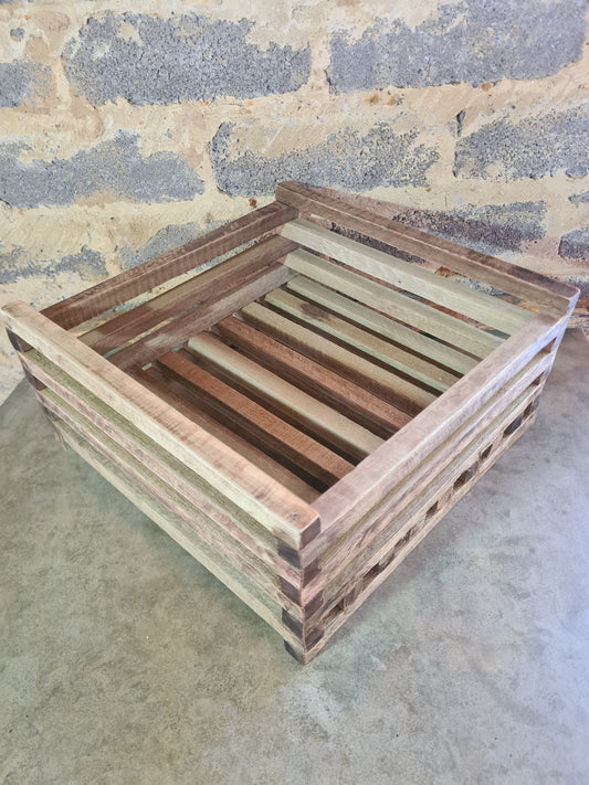 Wooden basket square 30cm