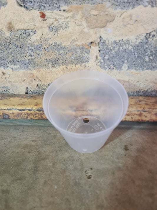 Clear plastic pot 7.5cm